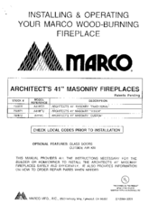 Marco Custom A41MC Installing & Operating Manual