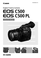 Canon EOS C500 Instruction Manual