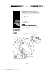 Intermec 3400 Instruction Sheet