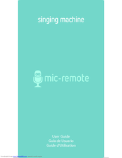 The Singing Machine mic-remote User Manual