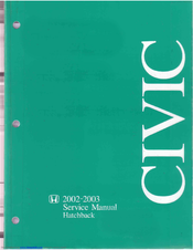 Honda 2003 Civic Hatchback Service Manual