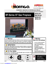 Montigo BF52-ST Installation, Operation & Maintenance Manual