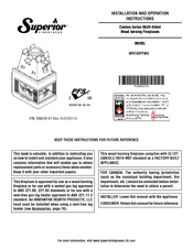 Superior Custom WRT40PFWS Installation And Operation Instructions Manual