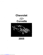 Chevrolet 2005 Corvette Owner's Manual
