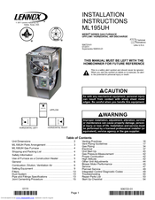 Lennox MERIT ML195UH110XP60C Manuals ManualsLib