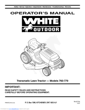 White Outdoor 765 Operator's Manual