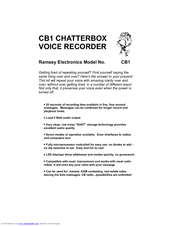 Ramsey Electronics CB1 CHATTERBOX User Manual