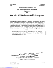 Garmin 400W-Series Operating Handbook