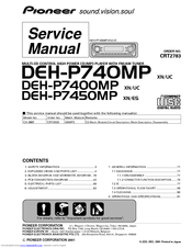 Pioneer DEH-P7450MP/XN/ES Service Manual