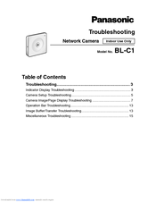 Panasonic BL-C1 Troubleshooting Manual