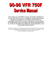 Honda VFR750F Service Manual