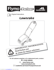 Flymo Lawnrake LC3400 Original Instructions Manual