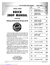 Buick 1948 Serles 50 Shop Manual