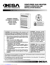 Desa Vanguard VP600BA Owner's Operation And Installation Manual