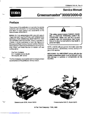 Toro Greenmaster 3000-D Service Manual