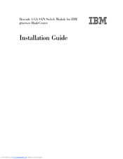 IBM BROCADE 4 GB FC HBAS Installation Manual