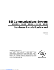 ESI ESI-50 Installation Manual