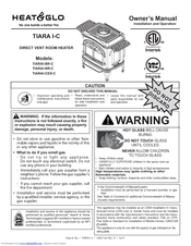 Heat & Glo TIARAI-BK-C Owner's Manual