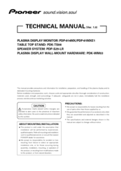 Pioneer PDP-614MX Technical Manual