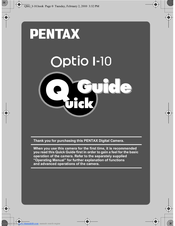 Pentax Optio I-10 Quick Manual