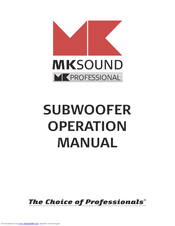 MK Sound MX350 MKII Operation Manual