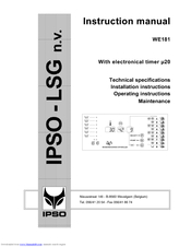 IPSO HW164 Operating Instructions Manual