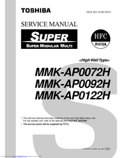 Toshiba MMK-AP0092H Service Manual