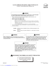 Goodman GAS-FIRED WARM AIR FURNACE User's Information Manual