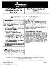 Amana GUD Series User's Informational Manual