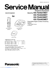 Panasonic KX-TGA403MET Service Manual