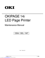 Oki OKIPAGE 14 Maintenance Manual