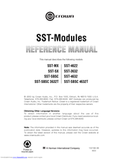 Crown SST-4632 Reference Manual