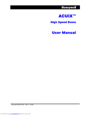 Honeywell ACUIX HDCGP0000 User Manual