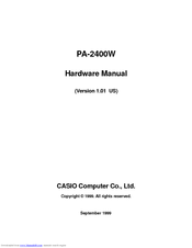 Casio CASSIOPEIA PA-2400W Hardware Manual