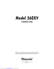 Directed Electronics 560XV Installation Manual