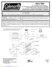 Coleman 36ECMII Installation Instructions Manual