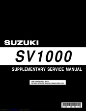 Suzuki SV1000K3 Service Manual