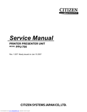 Citizen PPU-700-UK Service Manual