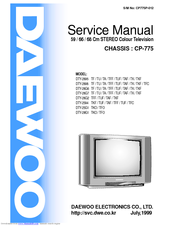 Daewoo DTY-2896 TF Service Manual