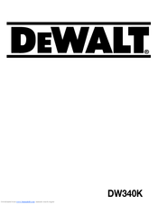 DeWalt DW340K Operator's Manual