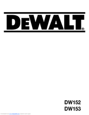 DeWalt DW153 Operator's Manual