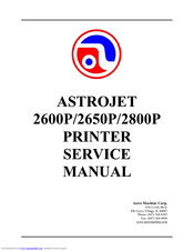 Astro Machine ASTROJET 2650P Service Manual