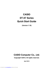 Casio DT-X7M50R Quick Start Manual