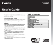 Canon WU10 User Manual