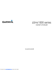 Garmin Zumo 600 Series Owner's Manual