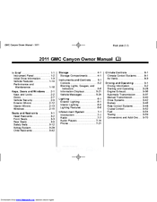 GMC 2011 Canyon Owner's Manual