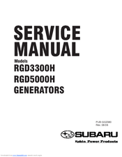 Subaru ROBIN RGD5000H Service Manual