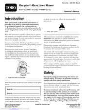 Toro Recycler 20950 Operator's Manual