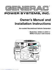 Generac Power Systems IMPACT-36LPG plus II Owner's Manual And Installation Instructions