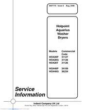 Hotpoint Aquarius WD440G Service Information